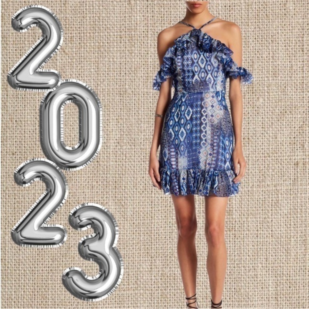 Blue off the shoulder summer dress